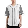 DIGITMON Women's Baseball Softball Jersey Button Down Premium Hip Hop T Shirts Uniform WHITEGREY, Small view 1