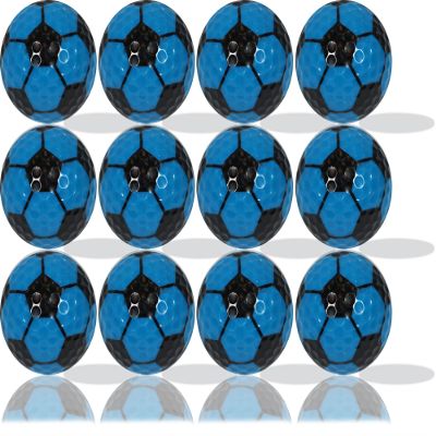 Blue Soccer Golf Balls 12-Pack- Perfect for Soccer and Golf Enthusiasts