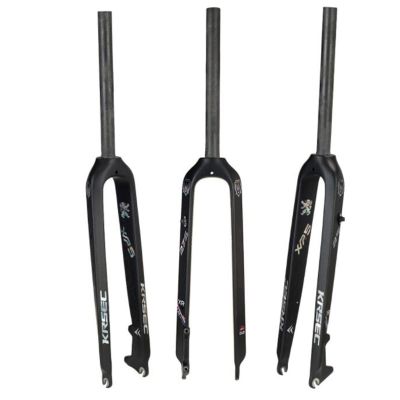 ZECHAO 26/27.5/29in Mountain Bike Front Fork,1-1/8" Off-Road Bike Carbon Fibre Mountain Bike Suspension Forks 9mm100mm Axle (Color : Black, Size : 26inch)