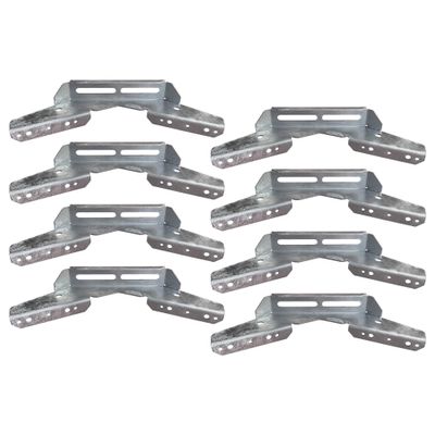 A.A 8 Pack Pontoon Wing Bunk Bracket for Boat Pontoon Bolster Trailer, V Wing Bracket