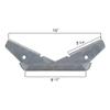 A.A 8 Pack Pontoon Wing Bunk Bracket for Boat Pontoon Bolster Trailer, V Wing Bracket view 4