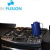 IN FUSION Camping Boiler Enamel Coating And Glass Cap For Backpacking, Campsite, Kitchen, Over Stove And Pot Makes 12 Cups Comes With Stainless Steel Spoon (Beige) No Basket view 4