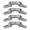 A.A 4 Pack Pontoon Wing Bunk Brackets, V Wing, Silver, Metal Frame view 1