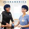 ABAMERICA Bouffant Caps with Button and Sweatband, Adjustable Scrub Caps for Women Men, Single Satin Layer view 3