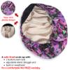 ABAMERICA Bouffant Caps with Button and Sweatband, Adjustable Scrub Caps for Women Men, Satin Layer view 2