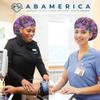 ABAMERICA Bouffant Caps with Button and Sweatband, Adjustable Scrub Caps for Women Men, Satin Layer view 3