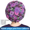 ABAMERICA Bouffant Caps with Button and Sweatband, Adjustable Scrub Caps for Women Men, Satin Layer view 4