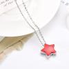 BIAIHQIE Stainless Steel Red Stone Star Cremation Pendant Ashes Holder Urn Locket Funeral Memorial Necklace Keepsake Jewelry view 3