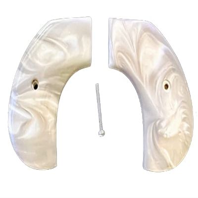Fits Ruger Wrangler + Super Wrangler Birdshead Grips Models Fire White Pearl