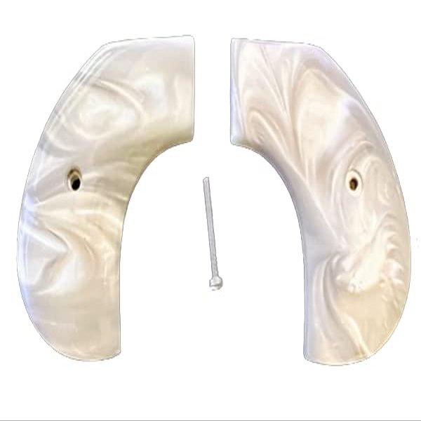 Fits Ruger Wrangler + Super Wrangler Birdshead Grips Models Fire White Pearl