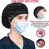 ABAMERICA Bouffant Caps with Button and Sweatband, Adjustable Scrub Caps for Women Men, Single Satin Layer view 4