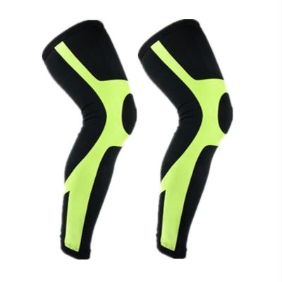 WIRUN Sports Compression UV Long Leg Knee Sleeves Brace for Men Women Youth Running Basketball Football Cycling Workout Gym (Blackgreen,X-Large)