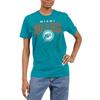 Junk Food Standard Clothing x Bold Logo-Short Sleeve Fan Shirt for Men and Women Officially Licensed NFL Apparel, Miami Dolphins-Aqua view 2