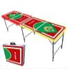 8-Foot Professional Beer Pong Table w/LED Lights - St. Louis Baseball Diamonds view 1