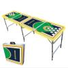 8-Foot Professional Beer Pong Table w/Cup Holes & LED Lights - Milwaukee Baseball Diamonds view 1