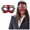 Masquerade Mask for Men - Antique Look Mask for Venetian Party, Masquerade Party, Mardi Gras, Prom & Halloween (One Size, Red/Silver Musical) view 1