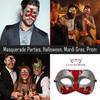 Masquerade Mask for Men - Antique Look Mask for Venetian Party, Masquerade Party, Mardi Gras, Prom & Halloween (One Size, Red/Silver Musical) view 4