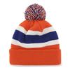 47 Clemson Tigers Orange Cuff Breakaway Beanie Hat with Pom - NCAA Cuffed Winter Knit Toque Cap view 2