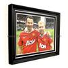 Ryan Giggs & Paul Scholes Hand Signed Autograph Manchester United Football Soccer Memorabilia Photo In Luxury Handmade Wooden Display & Certificate of Authenticity view 2
