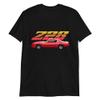 1980 Chevy Camaro Z28 Red Muscle car Club Custom T-Shirt view 1
