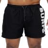 Weiv Men's Summer Beach and Swim Trunks Beachwear Lightweight Quick Dry 5.5" Inseam Drawstring Swimming Board Short (as1, Alpha, s, Regular, Regular, 007 Black) view 1