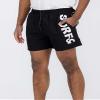 Weiv Men's Summer Beach and Swim Trunks Beachwear Lightweight Quick Dry 5.5" Inseam Drawstring Swimming Board Short (as1, Alpha, s, Regular, Regular, 007 Black) view 3