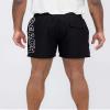 Weiv Men's Summer Beach and Swim Trunks Beachwear Lightweight Quick Dry 5.5" Inseam Drawstring Swimming Board Short (as1, Alpha, s, Regular, Regular, 007 Black) view 4