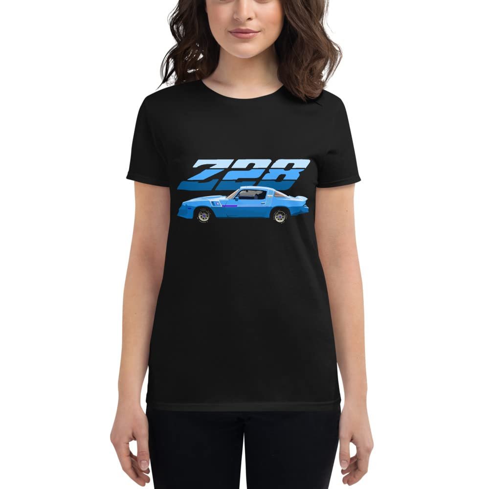 1980 Camaro Z28 Classic Car Club Custom Women's Short Sleeve t-Shirt Black