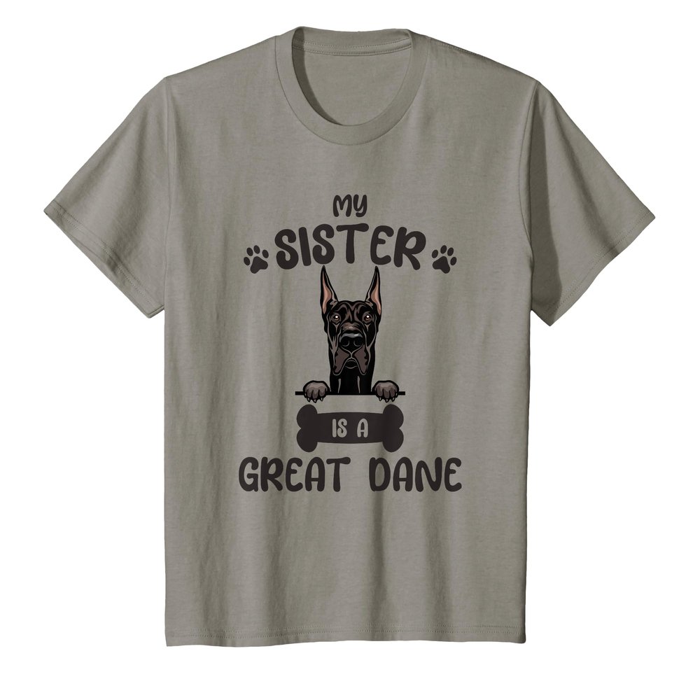 My Sister Is A Great Dane Cute Dog Breed T-Shirt for Kids