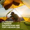 Exped Ultra 3R Duo - Lightweight Backpacking Mat for Two - Packable and Comfortable, 20 Degree 3-Season Sleeping Pad, Lichen, Duo Medium view 2