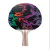 TigerTail Sports Paint Stain Colorful Design Ping Pong Paddle, Premium 5 Ply Table Tennis Racket (Red on Back) view 1