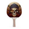 TigerTail Sports Pirate Skull Colorful Design Ping Pong Paddle, Premium 5 Ply Table Tennis Racket (Black on Back) view 1
