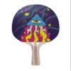 TigerTail Sports Psychedelic Illuminati Colorful Design Ping Pong Paddle, Premium 5 Ply Table Tennis Racket (Red on Back) view 1