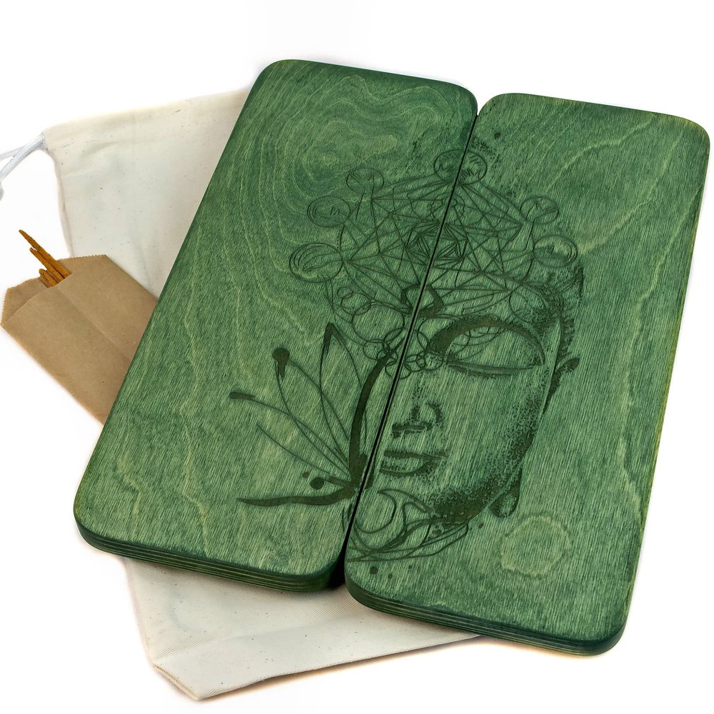 Sadhu Board with Galvanic Dynamic Nails for Yoga Practice, Handmade Wooden Board with Nails for Standing on Feet, Relaxation Board for Acupuncture Massage, Yoga Gift (nails 0.31 inch, 8mm)