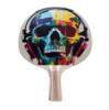 TigerTail Sports Skull Headphone Colorful Design Ping Pong Paddle, Premium 5 Ply Table Tennis Racket (Red on Back) view 1