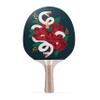 TigerTail Sports Snake Flower Colorful Design Ping Pong Paddle, Premium 5 Ply Table Tennis Racket (Red on Back) view 1