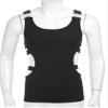 Loodgao Men's Hollow Out Tank Top T-Shirt Sleeveless Club Party Tops Sexy Muscle Clubwear Black Small view 2