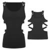 Loodgao Men's Hollow Out Tank Top T-Shirt Sleeveless Club Party Tops Sexy Muscle Clubwear Black Small view 4