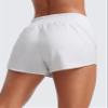 CRZ YOGA High Waisted Running Shorts for Women 2.5" - Mesh Liner Quick Dry for Workout Sport Athletic with Zipper Pocket White Medium view 2