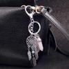 Dreamcatcher Evil Eye Keychain Good Luck Charms Protection Evil Eye Ornament for Car Key Ring (Cherry Quartz) view 4