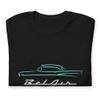 1957 Chevy Bel Air Turquoise Outline American Classic Collector Car 57 Belair T-Shirt view 3