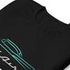 1957 Chevy Bel Air Turquoise Outline American Classic Collector Car 57 Belair T-Shirt view 4