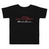 1957 Chevy Bel Air Red Outline American Classic Collector Car 57 Belair Toddler Short Sleeve Tee view 1