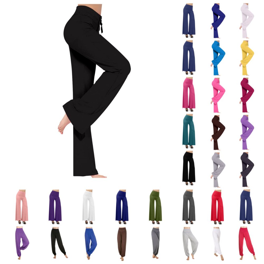Uillui Wide Leg Pants for Women Casual Loose Yoga Sweatpants Comfy Palazzo Lounge Flowy Pant High Waist Capri Slacks Trouser