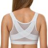 DELIMIRA Women's Front Closure Posture Wireless Back Support Full Coverage Bra French Gray 44E view 1
