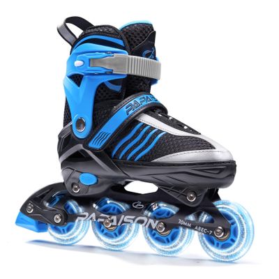 PAPAISON Adjustable Inline Skates Boys Ages 4-16, Roller Skates for Girls Kids Ages 5-8 8-12 with Full Light Up Wheels, Outdoor Skates Illuminating Skates for Children Teens Women