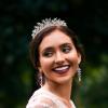 Small Wedding Tiara Cubic Zirconia Princess Quince Crown Floral Bridal Headpiece CZ Birthday Party Sweet 16 Tiaras Para 15 Aos Quinceaeras (Silver) view 2