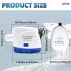 AIRTAK Automatic Bilge Pump 1100GPH 12V DC New Low Noise Electric Bilge Pump, for Boats, Yachts, Swimming Pools view 2