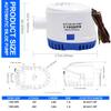 AIRTAK Automatic Bilge Pump 1100GPH 12V DC New Low Noise Electric Bilge Pump, for Boats, Yachts, Swimming Pools view 3