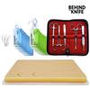 Behind the Knife Practice Kit with How-to Videos for Left and Right-Handed Learners. Includes Pre-Cut Suture Pad, Surgical Instruments, Suture Material, and Multi-Function Knot-Tying Practice Board view 2